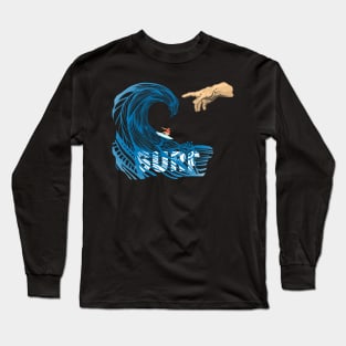 Surf Creation Michelangelo Big Blue Wave Long Sleeve T-Shirt